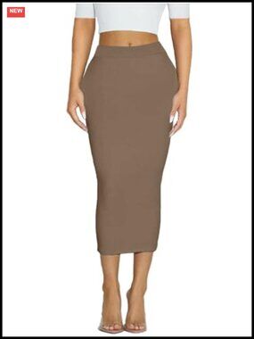 High Waisted Midi Pencil Skirt Bodycon Y2K Club Party Summer